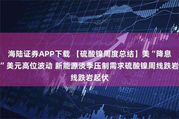 海陆证券APP下载 【硫酸镍周度总结】美“降息渺茫”美元高位波动 新能源淡季压制需求硫酸镍周线跌岩起伏