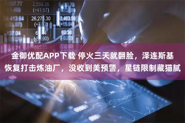 金御优配APP下载 停火三天就翻脸，泽连斯基恢复打击炼油厂，没收到美预警，星链限制藏猫腻